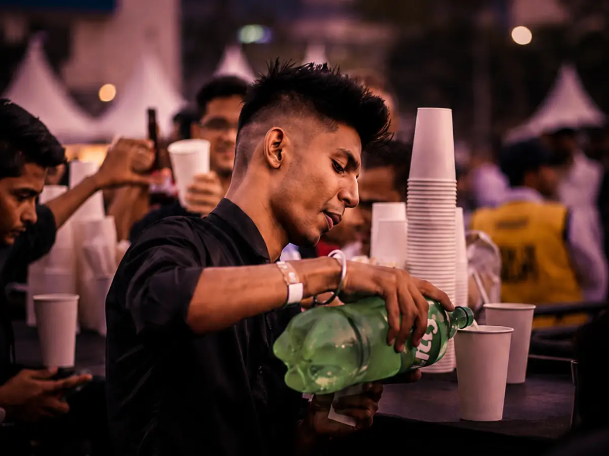 Liquid Stage bartender at an event
