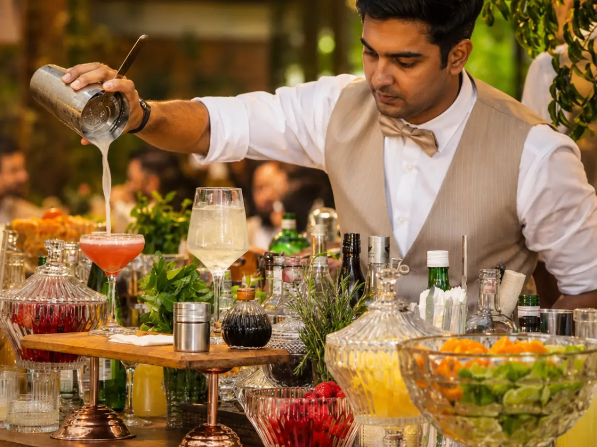 Liquid Stage bartender at an event