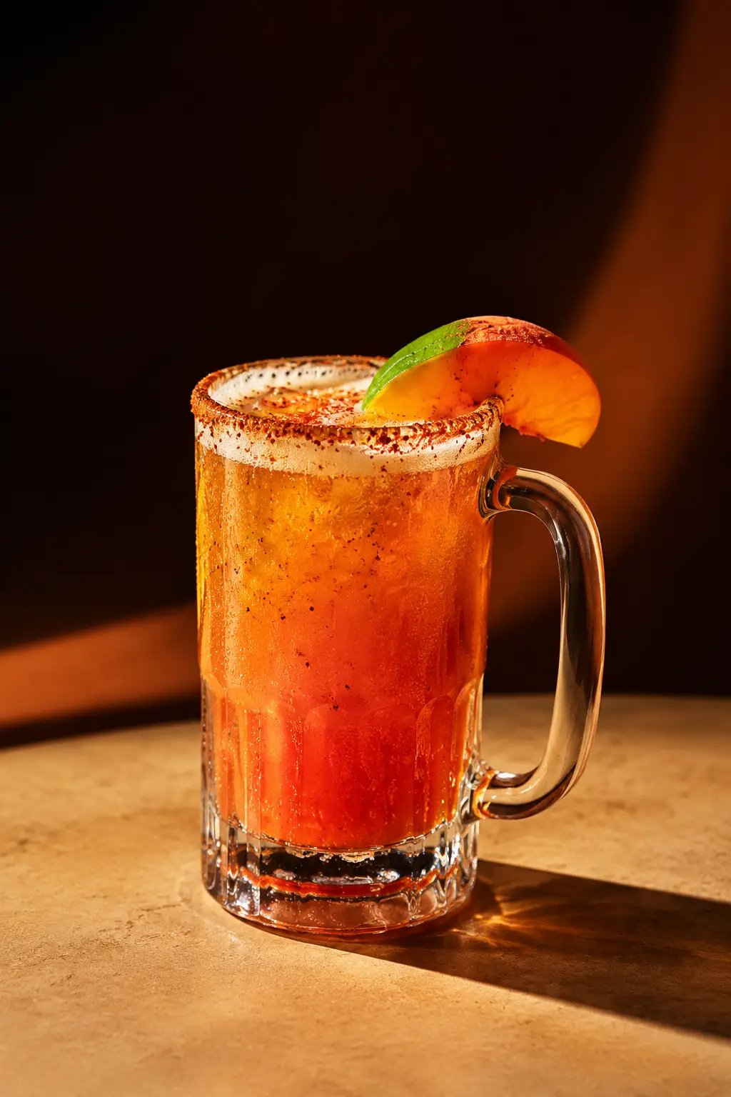 Peach Pepper Michelada beer-led cocktail by Liquid Stage